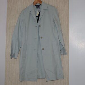 M-A-G By Magaschoni Pond Blue Classic Women's Gray Trench Coat  size 2